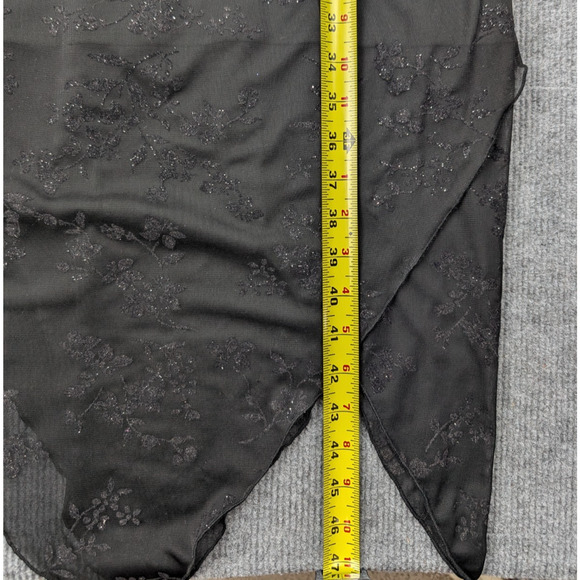 Vintage CDC Dress Women 8 Whimsigoth Dark Romantic Sheer Vamp 90s Fairy Babydoll - Picture 4 of 9